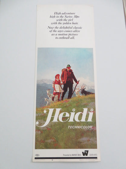 HEIDI US INSERT POSTER EVA MARIA SINGHAMMER GUSTAV KNUTH 1968 - Rendezvous Cinema