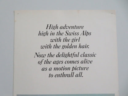 HEIDI US INSERT POSTER EVA MARIA SINGHAMMER GUSTAV KNUTH 1968 - Rendezvous Cinema