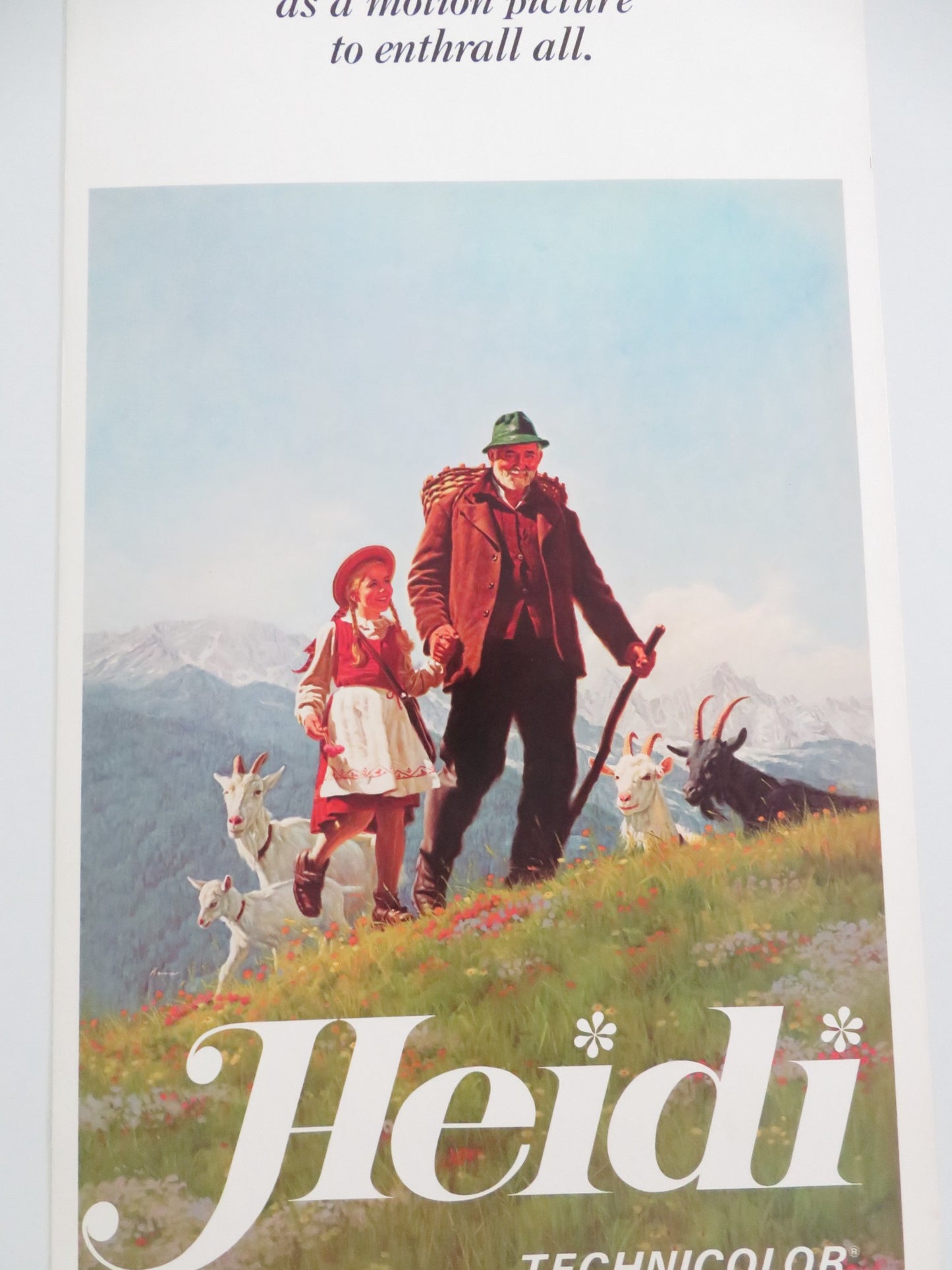 HEIDI US INSERT POSTER EVA MARIA SINGHAMMER GUSTAV KNUTH 1968 - Rendezvous Cinema