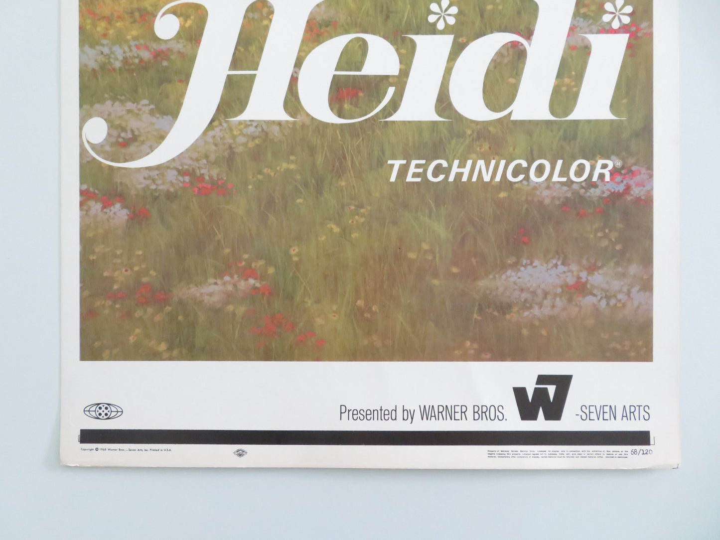 HEIDI US INSERT POSTER EVA MARIA SINGHAMMER GUSTAV KNUTH 1968 - Rendezvous Cinema