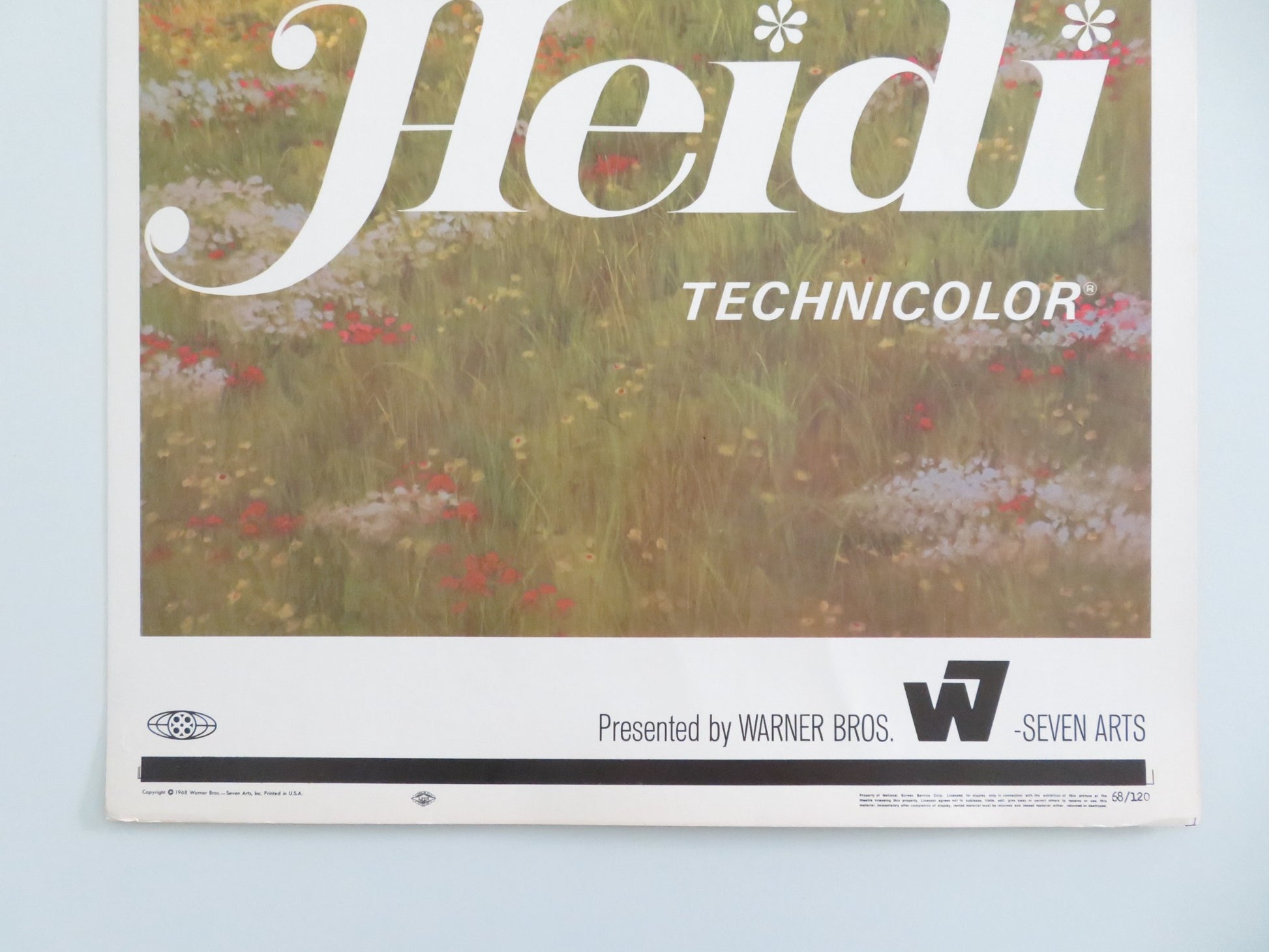 HEIDI US INSERT POSTER EVA MARIA SINGHAMMER GUSTAV KNUTH 1968 - Rendezvous Cinema