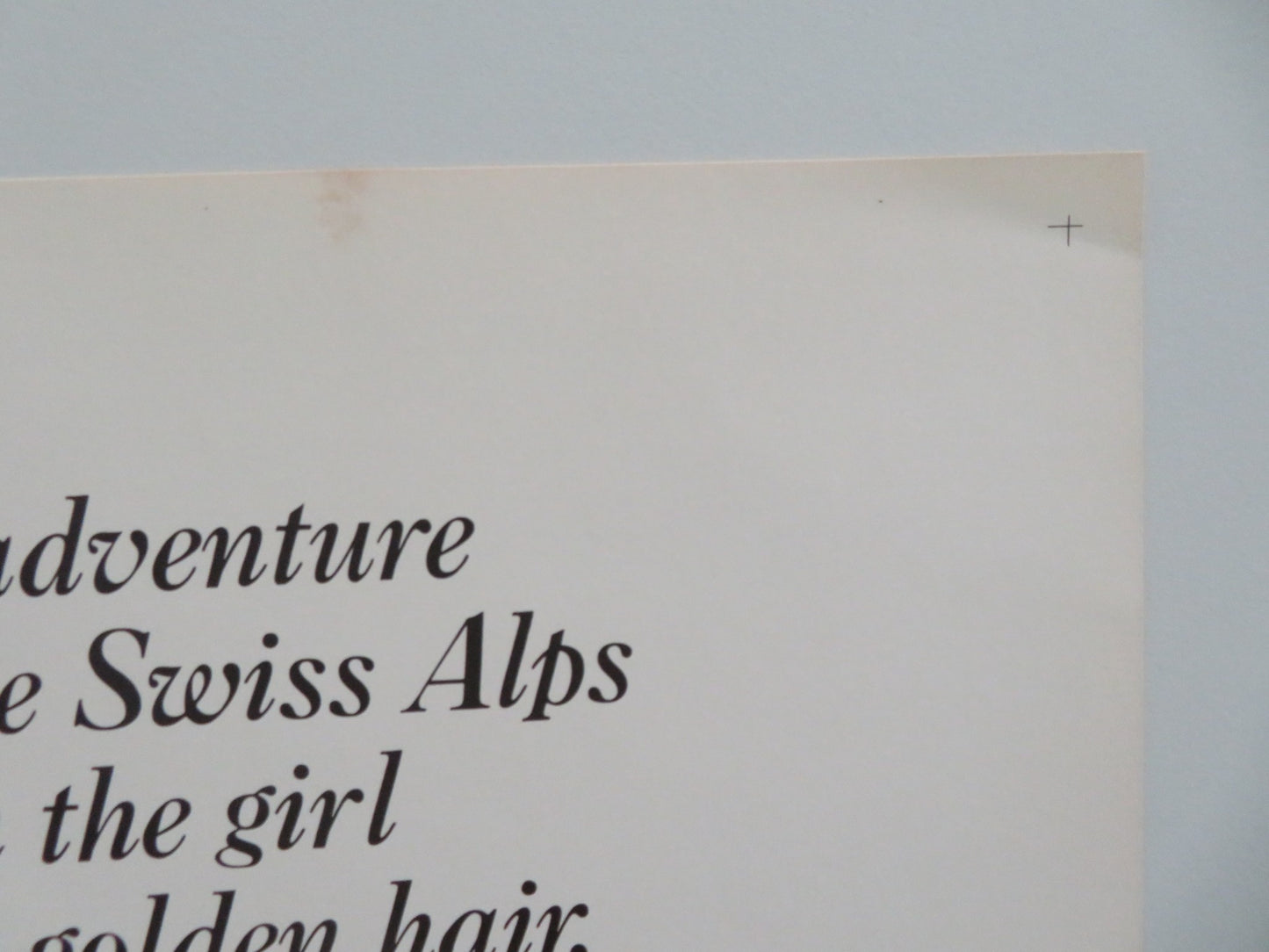 HEIDI US INSERT POSTER EVA MARIA SINGHAMMER GUSTAV KNUTH 1968 - Rendezvous Cinema