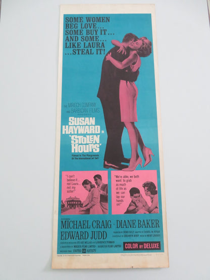 STOLEN HOURS US INSERT POSTER SUSAN HAYWARD MICHAEL CRAIG 1963 - Rendezvous Cinema