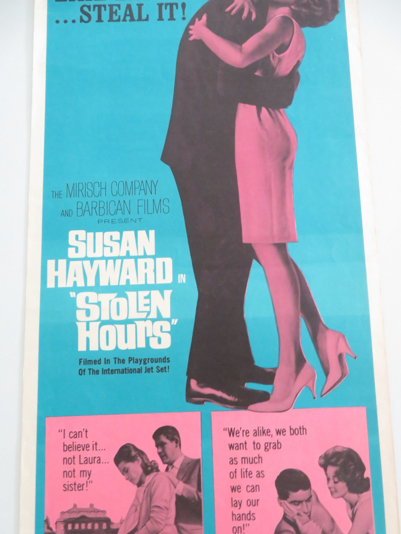 STOLEN HOURS US INSERT POSTER SUSAN HAYWARD MICHAEL CRAIG 1963 - Rendezvous Cinema