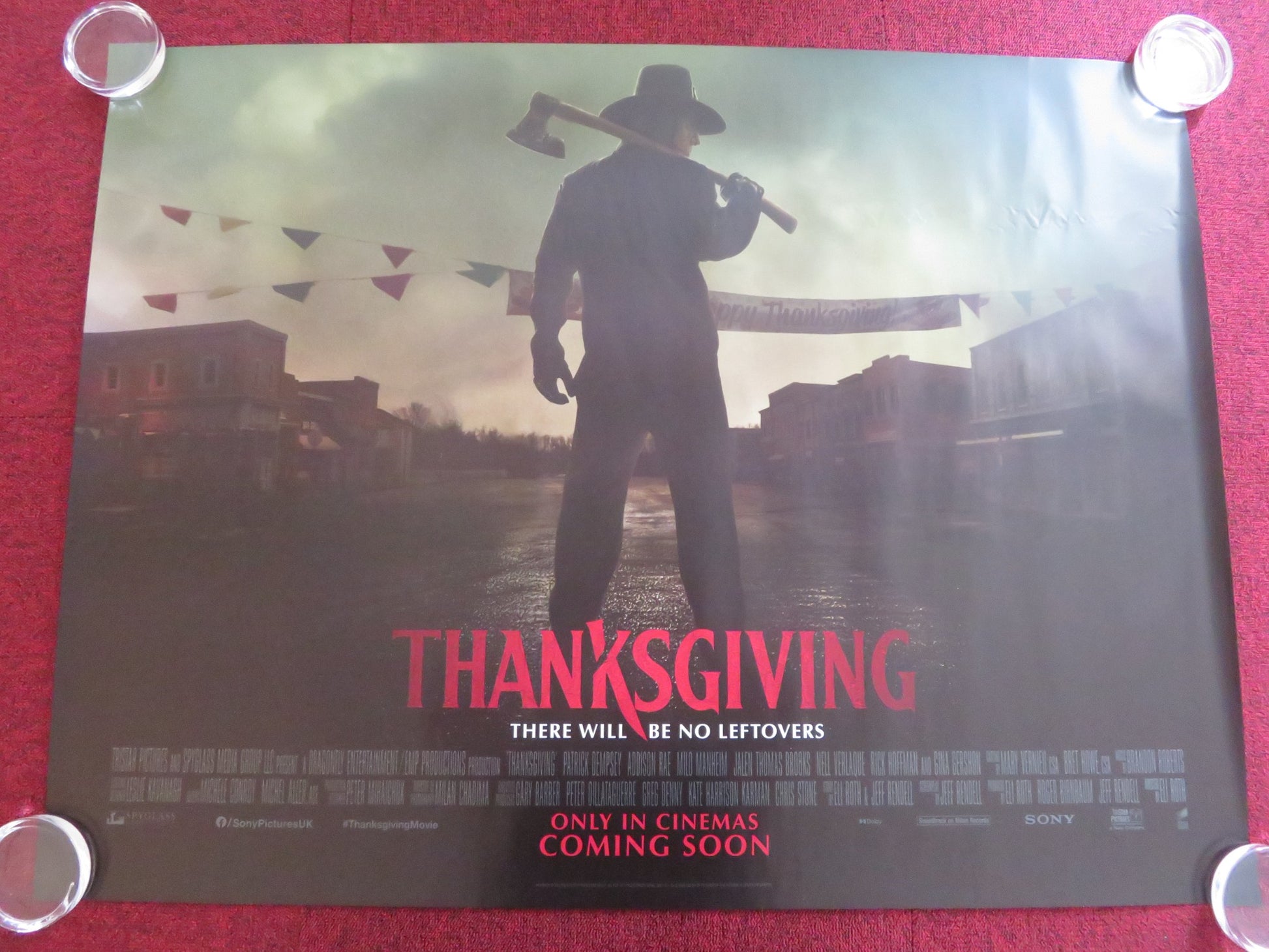 THANKSGIVING UK QUAD ROLLED POSTER PATRICK DEMPSEY GINA GERSHON 2023 - Rendezvous Cinema