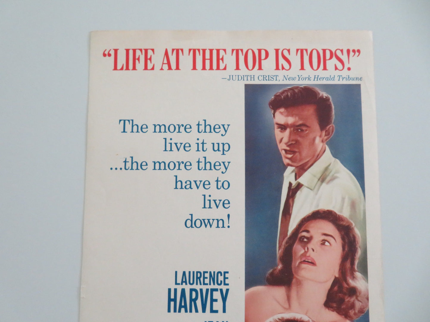 LIFE AT THE TOP US INSERT POSTER LAURENCE HARVEY JEAN SIMMONS H. BLACKMAN 1966 - Rendezvous Cinema