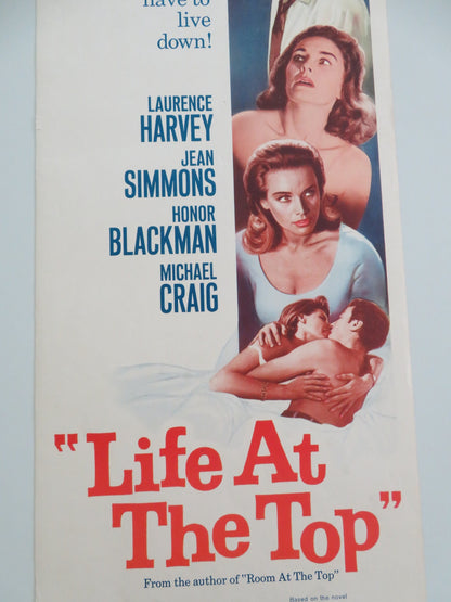 LIFE AT THE TOP US INSERT POSTER LAURENCE HARVEY JEAN SIMMONS H. BLACKMAN 1966 - Rendezvous Cinema