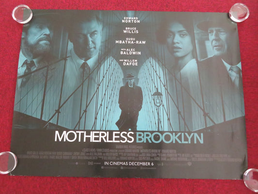 MOTHERLESS BROOKLYN UK QUAD ROLLED POSTER EDWARD NORTON BRUCE WILLIS 2019