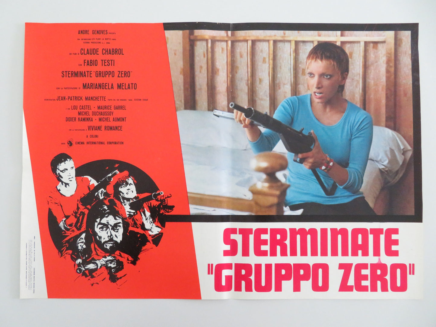 THE NADA GANG- A ITALIAN FOTOBUSTA POSTER FABIO TESTI MICHEL DUCHAUSSOY 1974 - Rendezvous Cinema