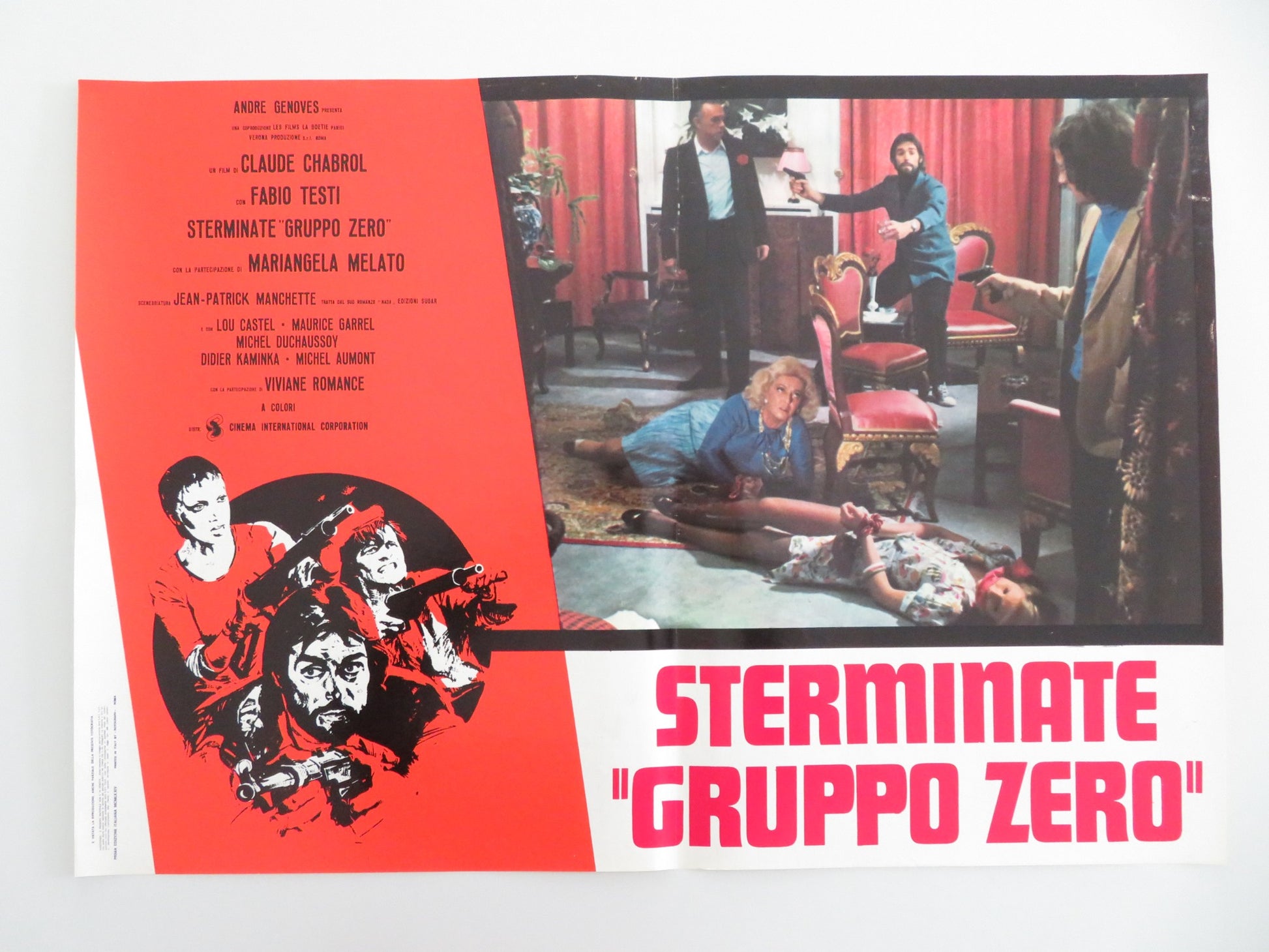 THE NADA GANG- B ITALIAN FOTOBUSTA POSTER FABIO TESTI MICHEL DUCHAUSSOY 1974 - Rendezvous Cinema