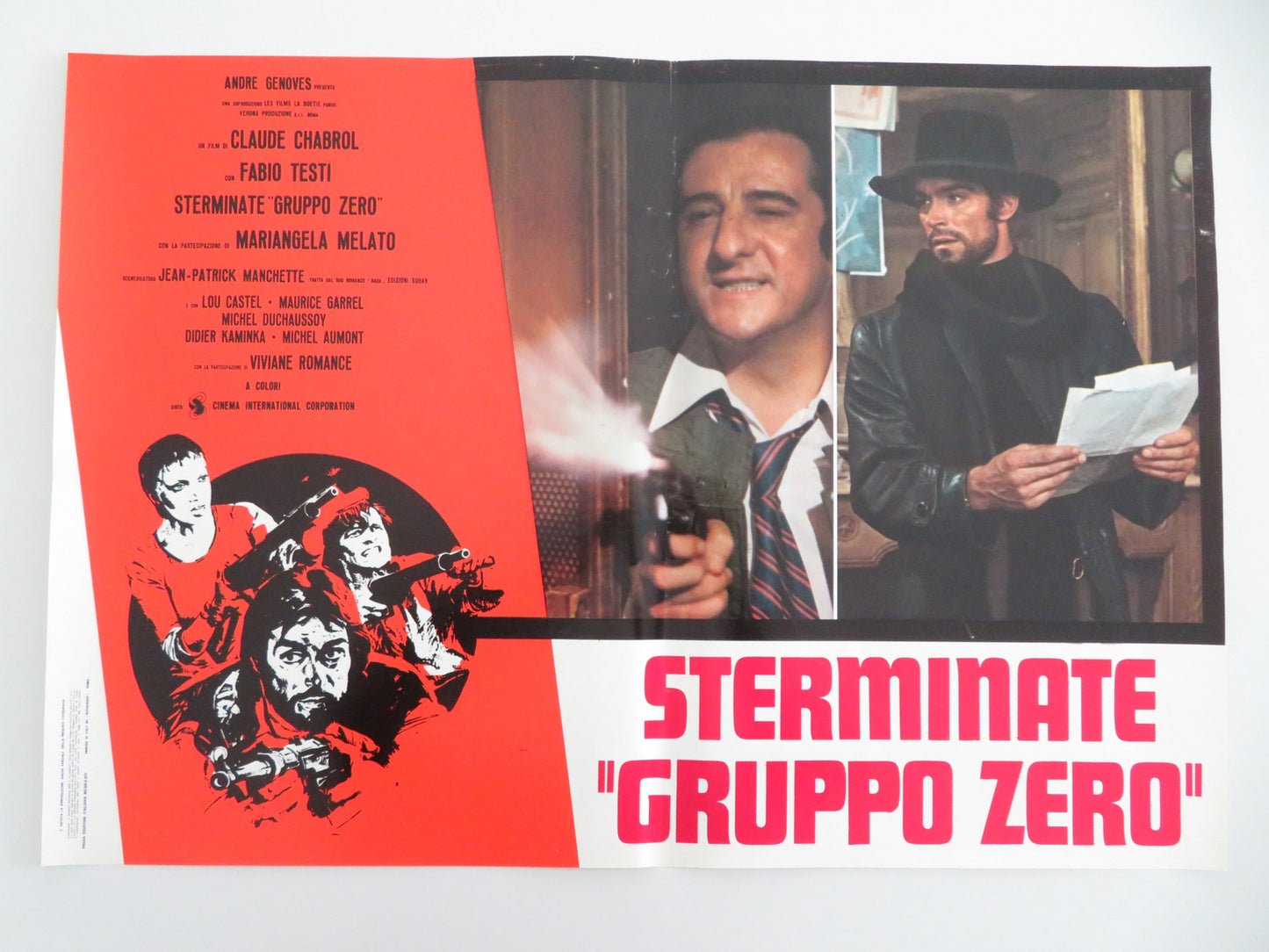 THE NADA GANG- C ITALIAN FOTOBUSTA POSTER FABIO TESTI MICHEL DUCHAUSSOY 1974 - Rendezvous Cinema