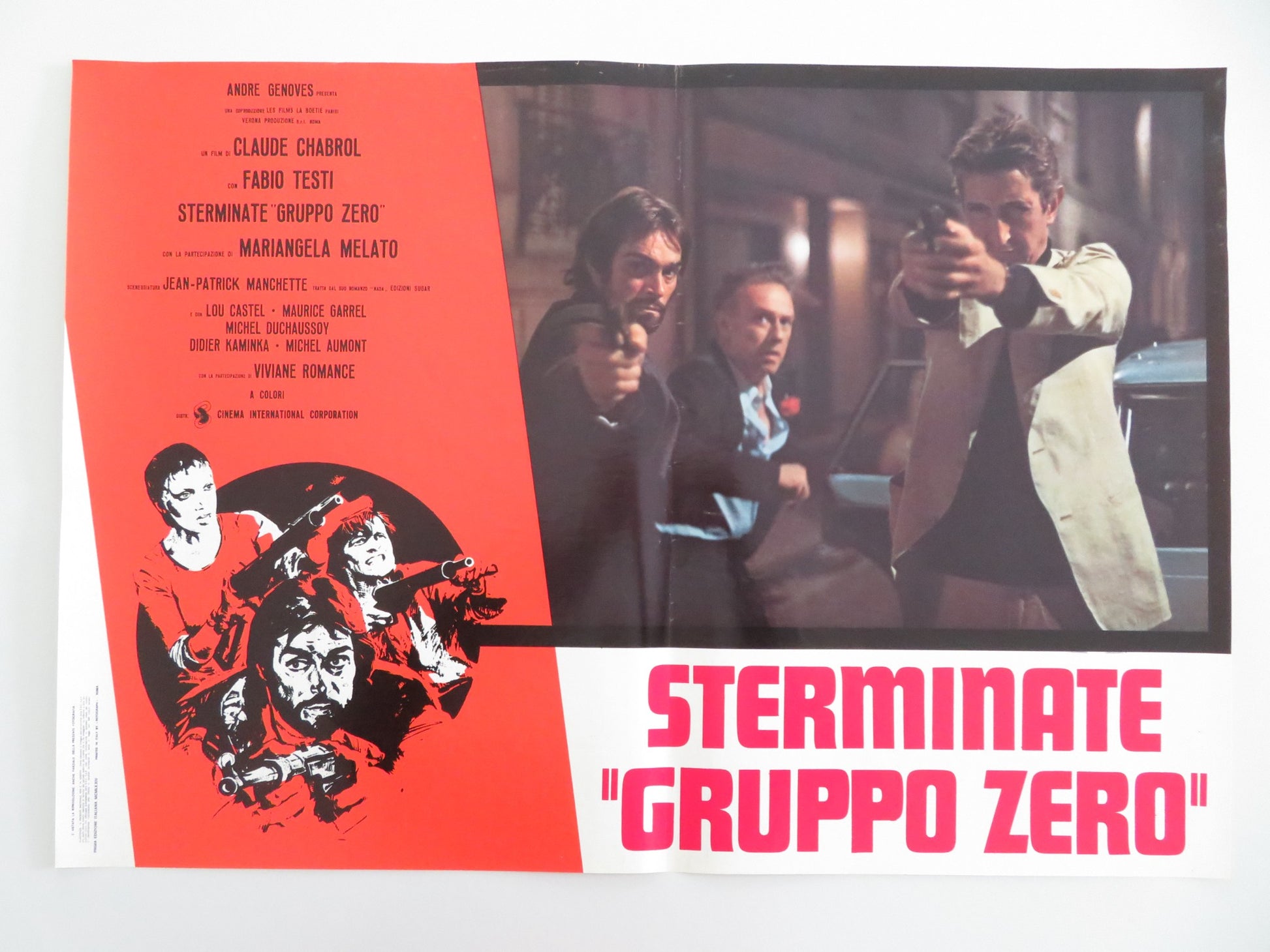 THE NADA GANG- D ITALIAN FOTOBUSTA POSTER FABIO TESTI MICHEL DUCHAUSSOY 1974 - Rendezvous Cinema