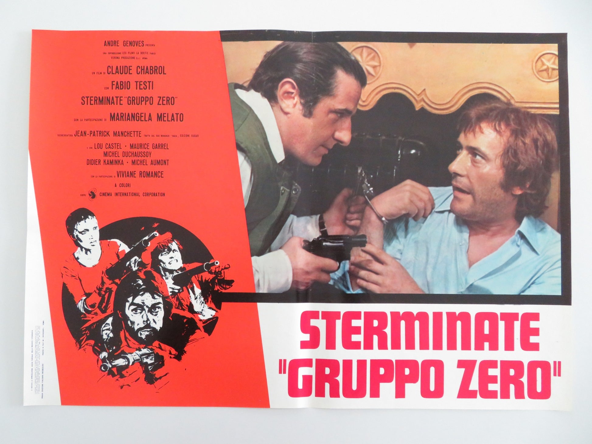 THE NADA GANG- E ITALIAN FOTOBUSTA POSTER FABIO TESTI MICHEL DUCHAUSSOY 1974 - Rendezvous Cinema