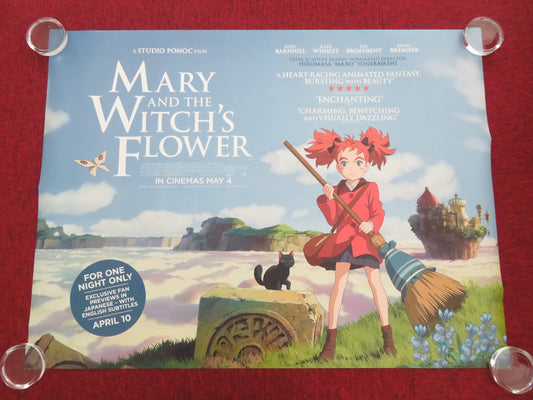 MARY AND THE WITCH'S FLOWER UK QUAD ROLLED POSTER HANA SUGISAKI YUKI AMAMI 2017