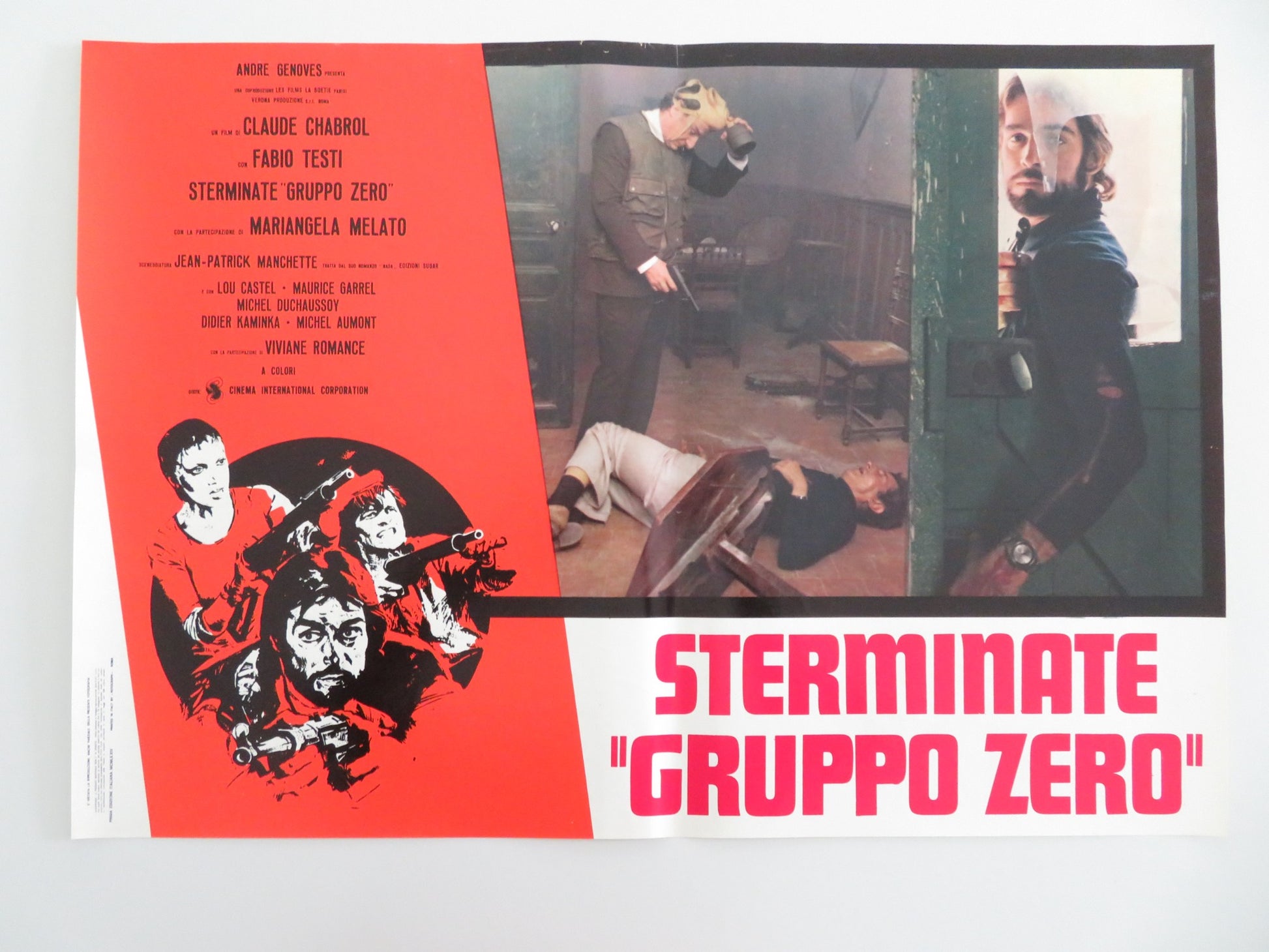 THE NADA GANG- F ITALIAN FOTOBUSTA POSTER FABIO TESTI MICHEL DUCHAUSSOY 1974 - Rendezvous Cinema