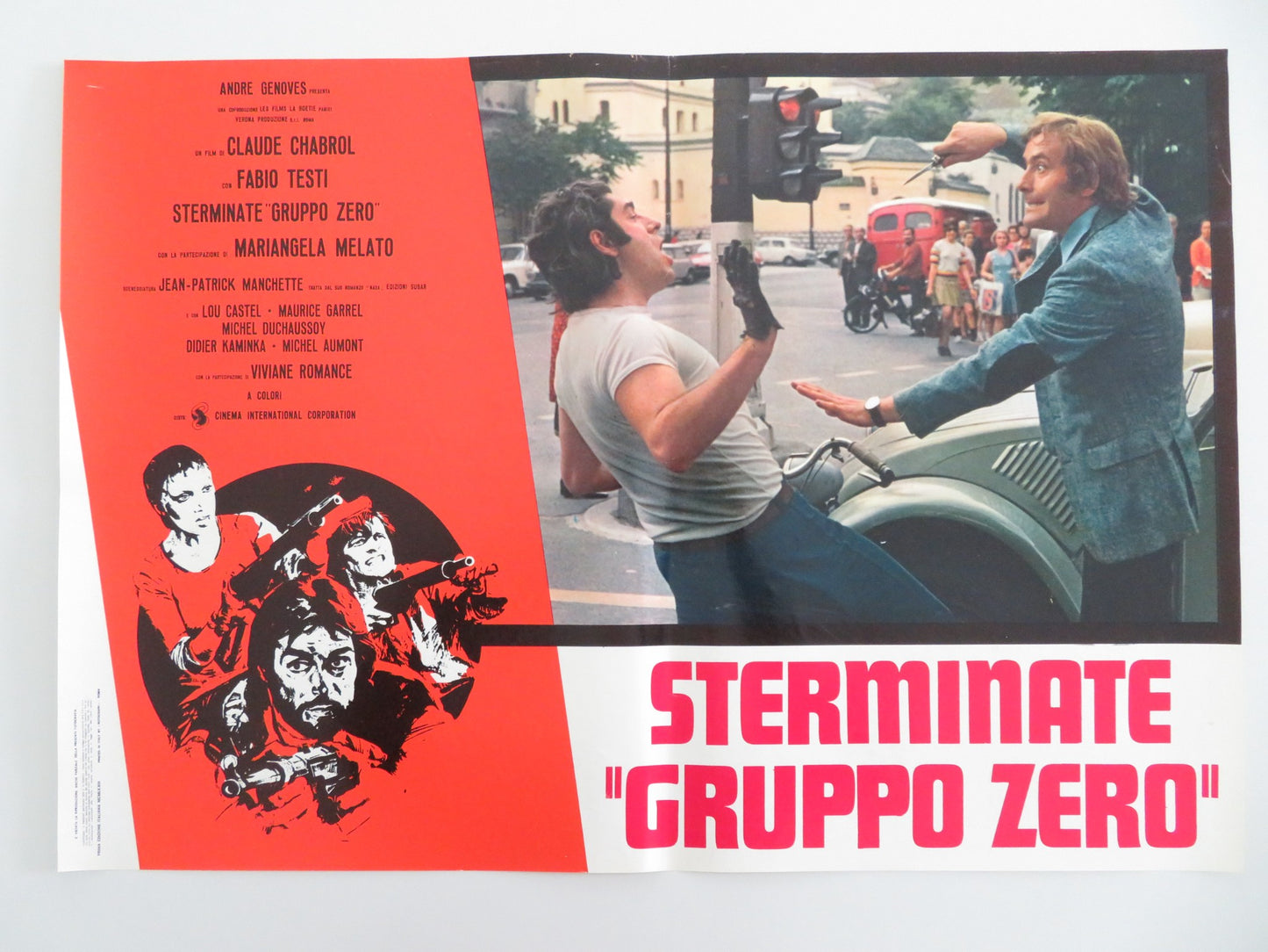 THE NADA GANG- G ITALIAN FOTOBUSTA POSTER FABIO TESTI MICHEL DUCHAUSSOY 1974 - Rendezvous Cinema