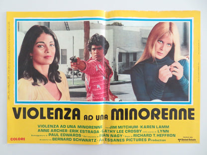 TRACKDOWN - A ITALIAN FOTOBUSTA POSTER JAMES MITCHUM ERIK ESTRADA 1976 - Rendezvous Cinema