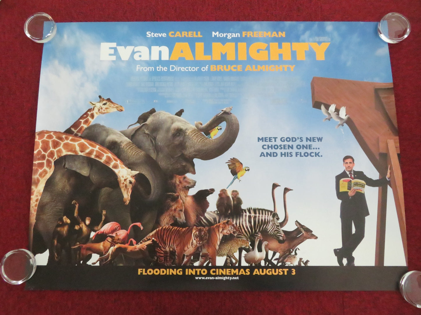 EVAN ALMIGHTY UK QUAD ROLLED POSTER STEVE CARELL MORGAN FREEMAN 2007