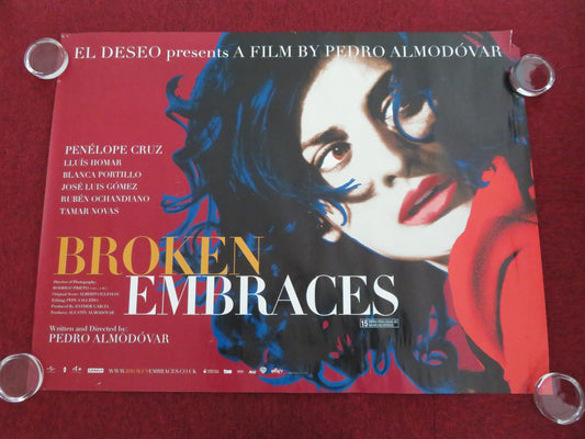 BROKEN EMBRACES UK QUAD ROLLED POSTER PENELOPE CRUZ LLUIS HOMAR 2009