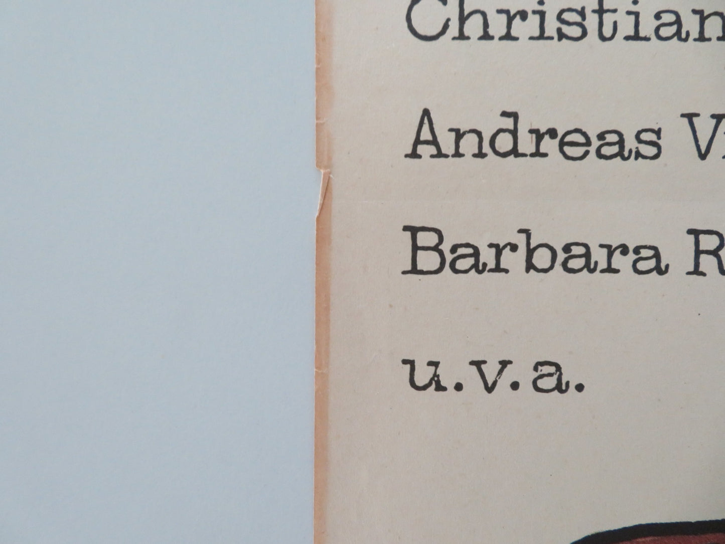 MULLERS BURO GERMAN A1 ROLLED POSTER CHRISTIAN SCHMIDT ANDREAS VITASEK 1988 - Rendezvous Cinema