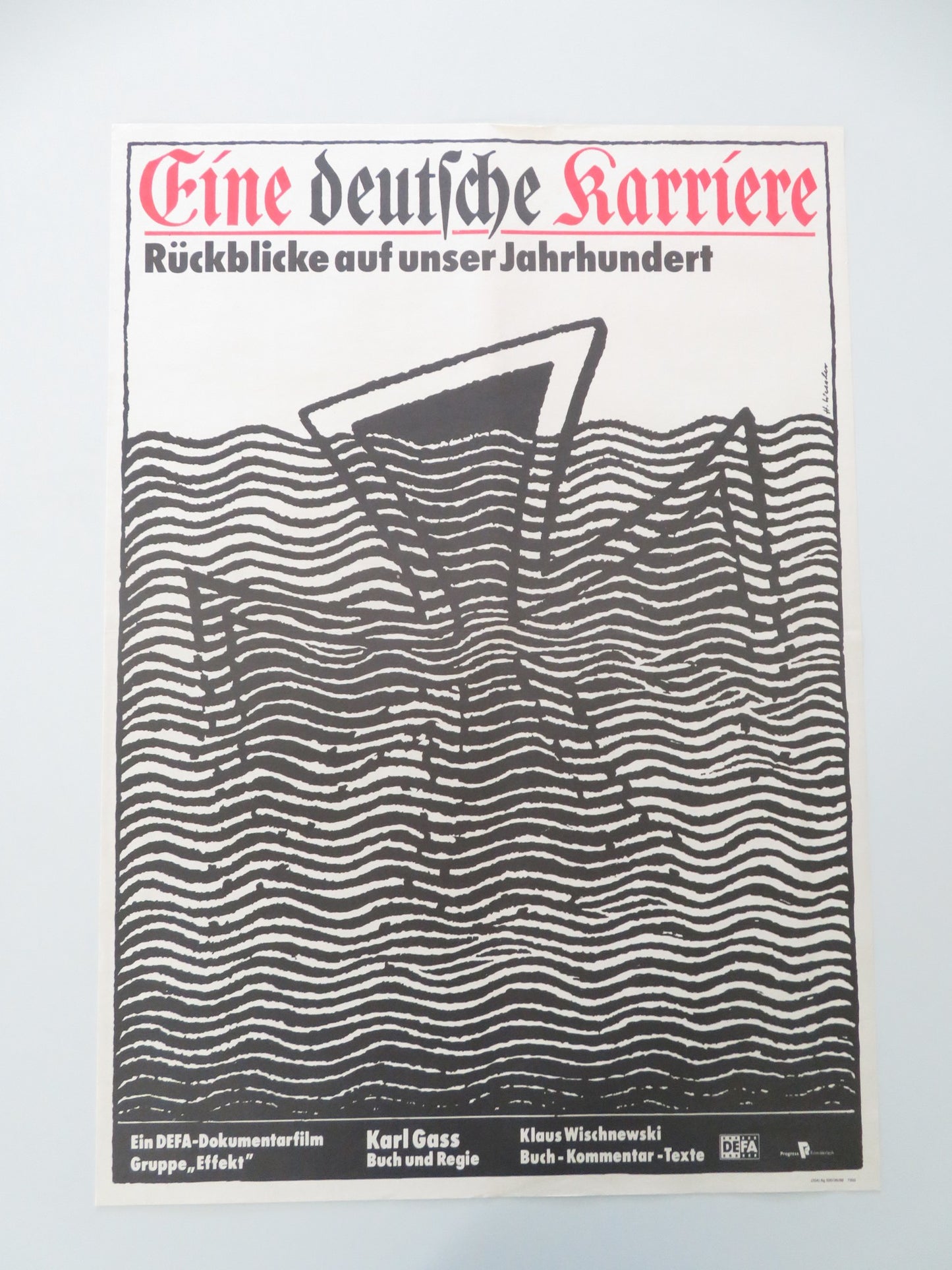 EINE DEUTSCHE KARRIERE GERMAN A1 ROLLED POSTER KLAUS WISCHNEWSKI 1988 - Rendezvous Cinema