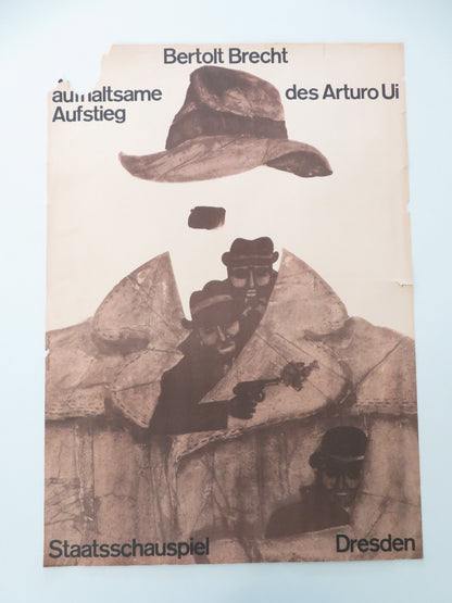 DER AUFHALTSAME AUFSTIEG DES ARTURO UI GERMAN A1 ROLLED POSTER 1967 STAGE POSTER - Rendezvous Cinema