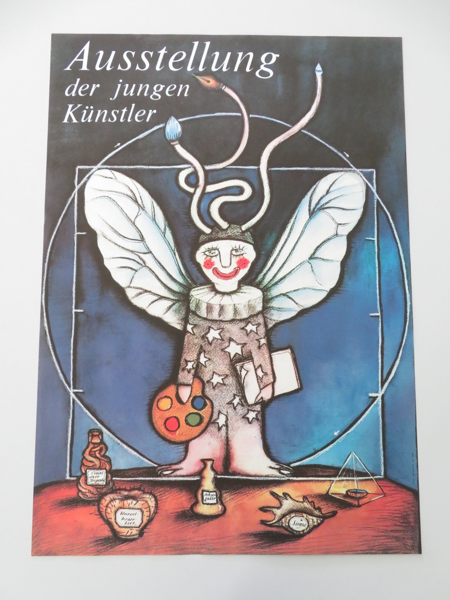 AUSSTELLUNG DER JUNGEN KUNSTLER GERMAN A1 ROLLED POSTER 1976 ART EXHIBITION - Rendezvous Cinema