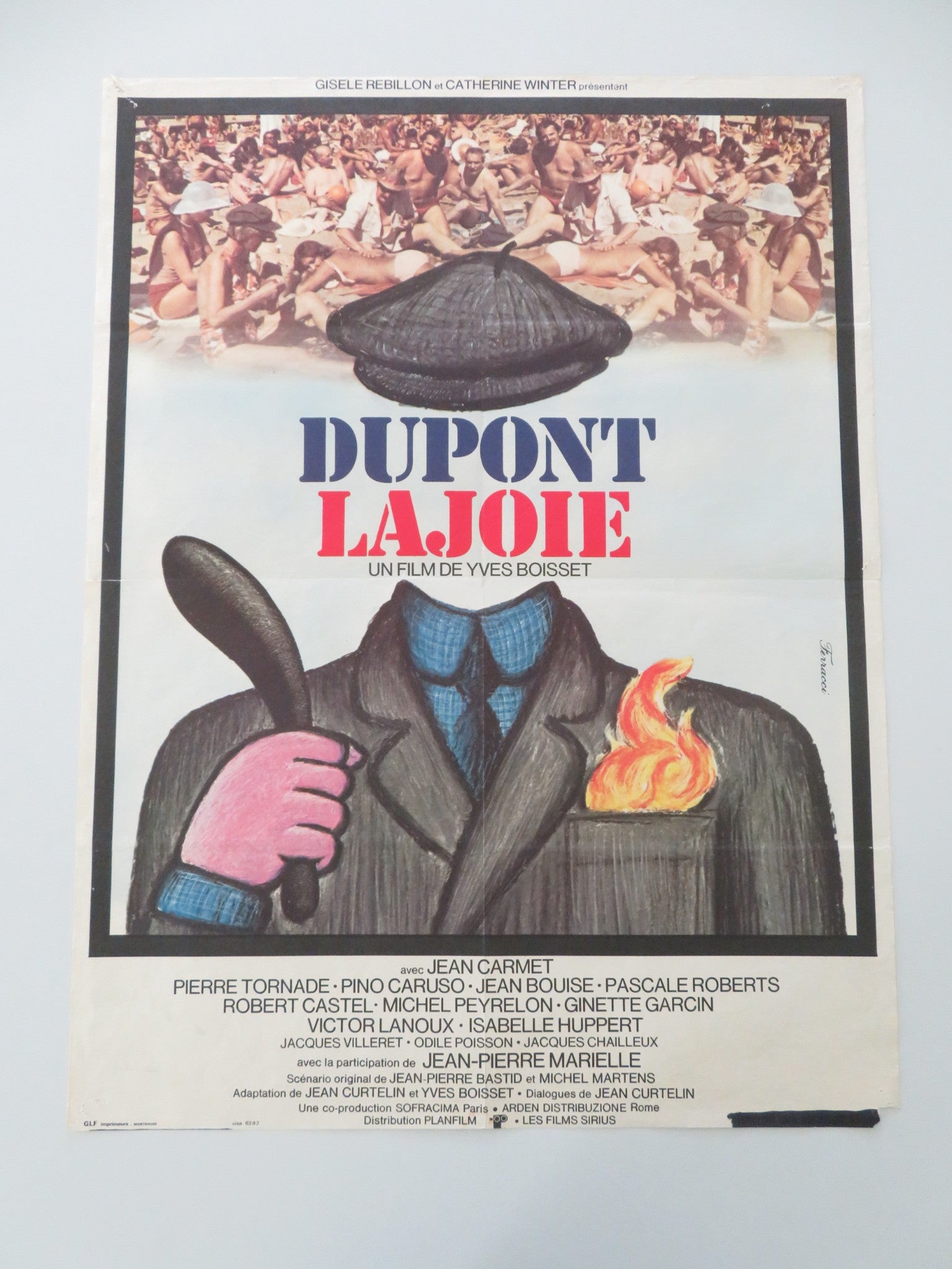 THE COMMON MAN FRENCH POSTER ROLLED JEAN CARMET PIERRE TORNADE 1975 - Rendezvous Cinema