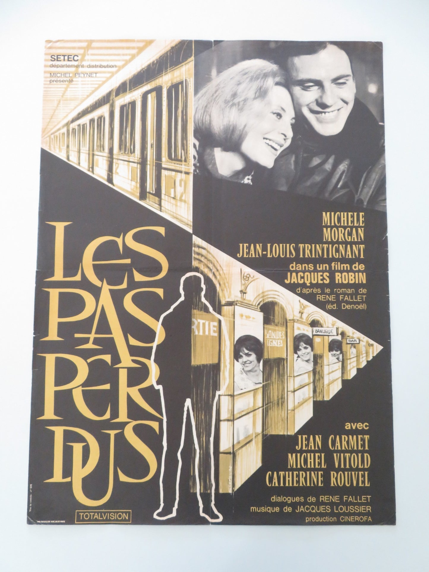 THE LAST STEPS FRENCH POSTER ROLLED MICHELE MORGAN JEAN-LOUIS TRINTIGNANT 1964 - Rendezvous Cinema