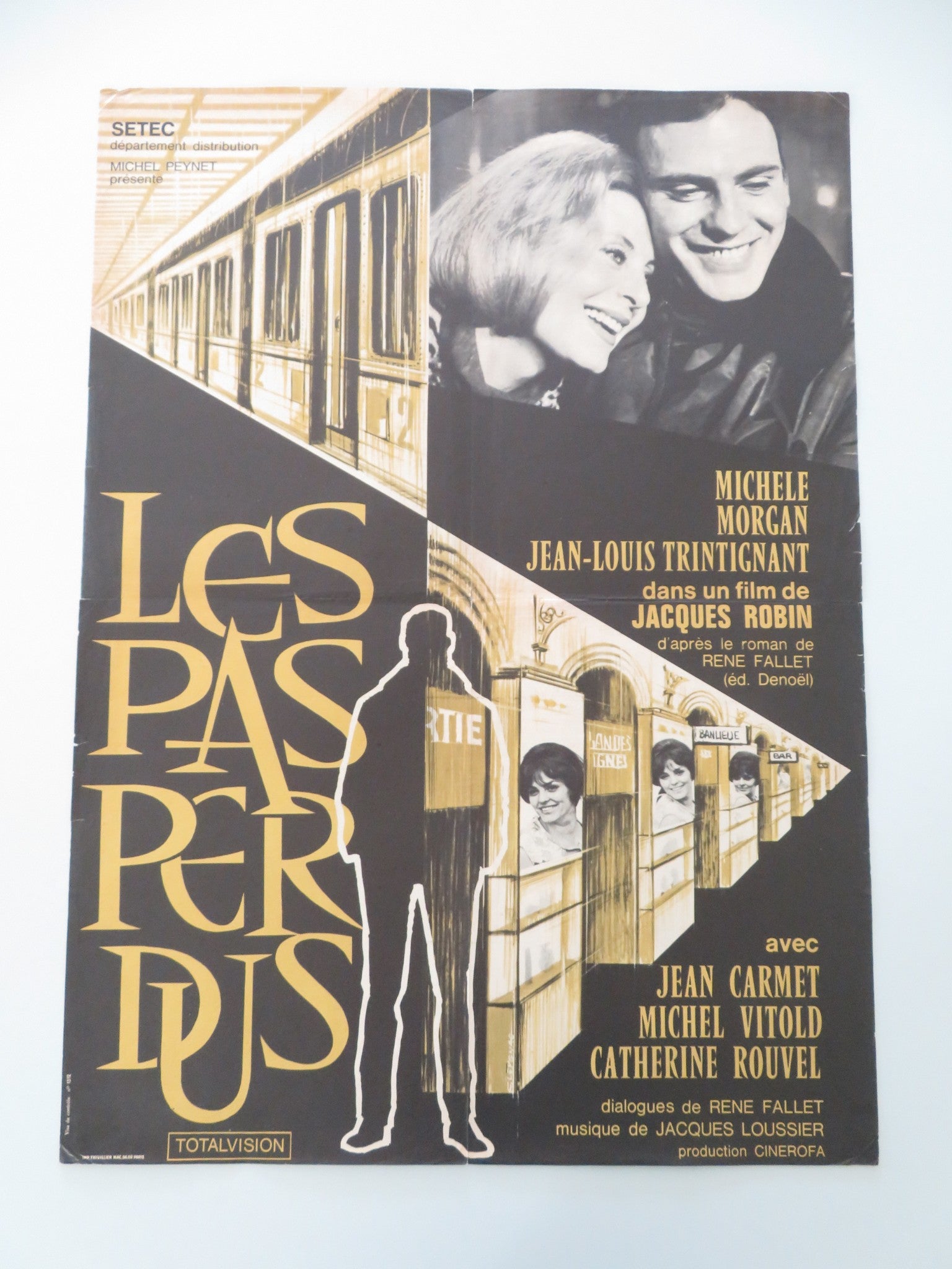THE LAST STEPS FRENCH POSTER ROLLED MICHELE MORGAN JEAN-LOUIS TRINTIGNANT 1964 - Rendezvous Cinema