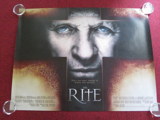 THE RITE UK QUAD ROLLED POSTER ANTHONY HOPKINS RUTGER HAUER 2011