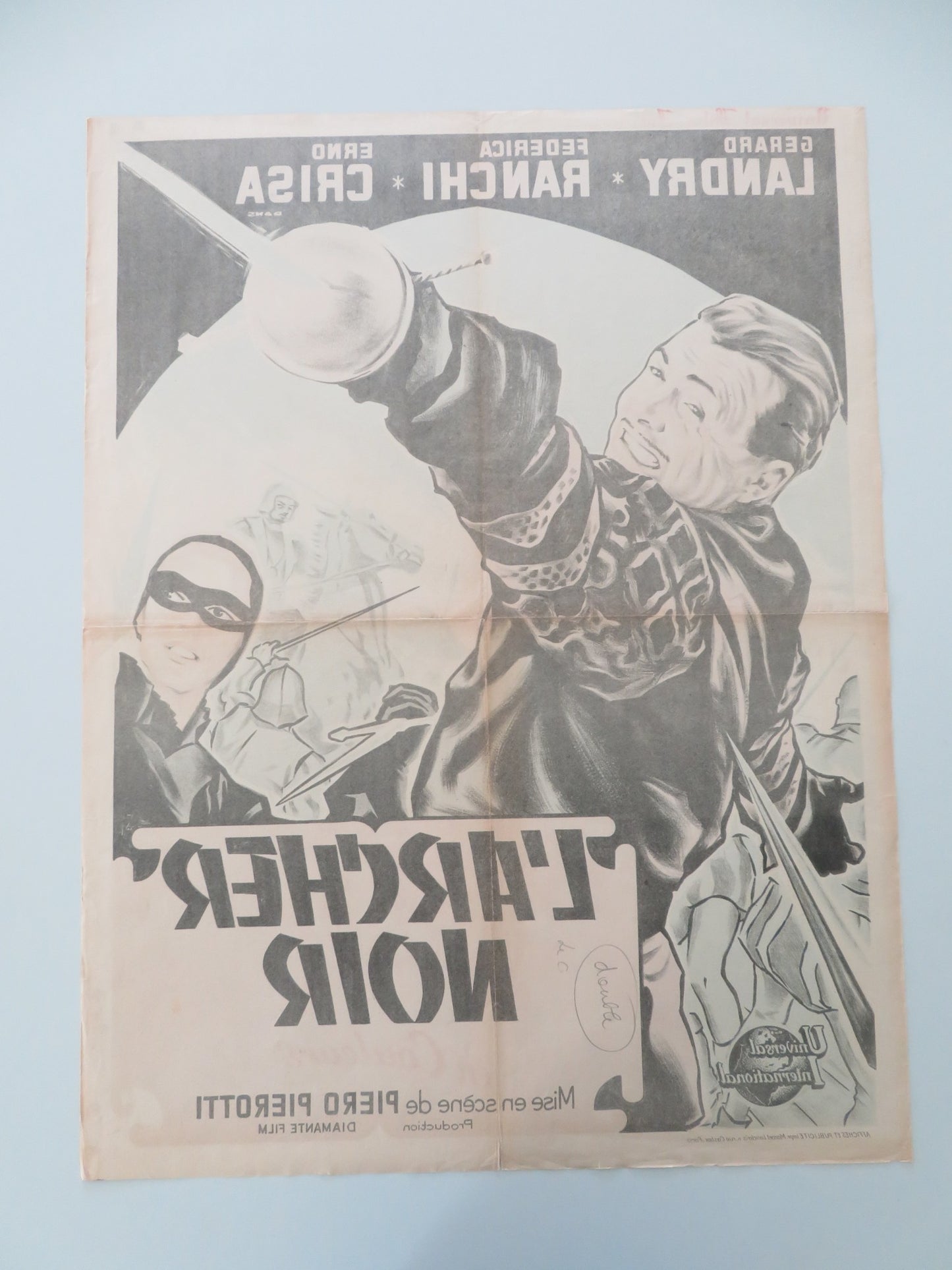 THE BLACK ARCHER FRENCH POSTER ROLLED GERARD LANDRY FEDERICA RANCHI 1962 - Rendezvous Cinema