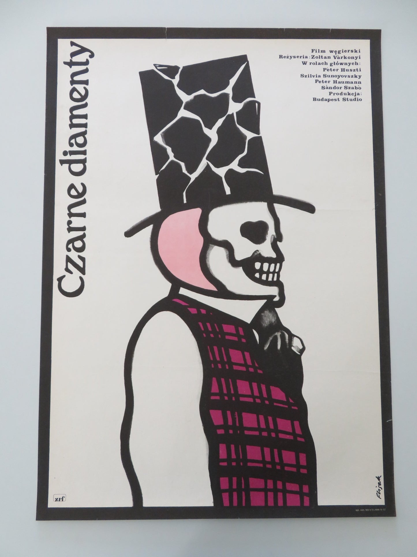 FEKETE GYEMANTOK POLISH POSTER ROLLED PETER HUSZTI SZILVIA SUNYOVSZKY 1978 - Rendezvous Cinema