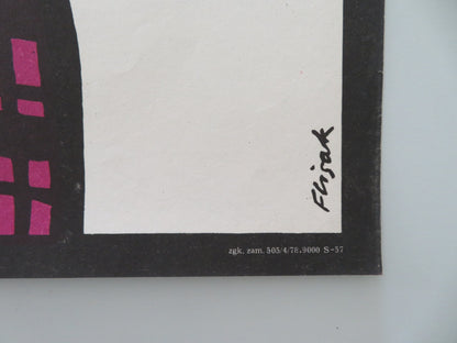 FEKETE GYEMANTOK POLISH POSTER ROLLED PETER HUSZTI SZILVIA SUNYOVSZKY 1978 - Rendezvous Cinema