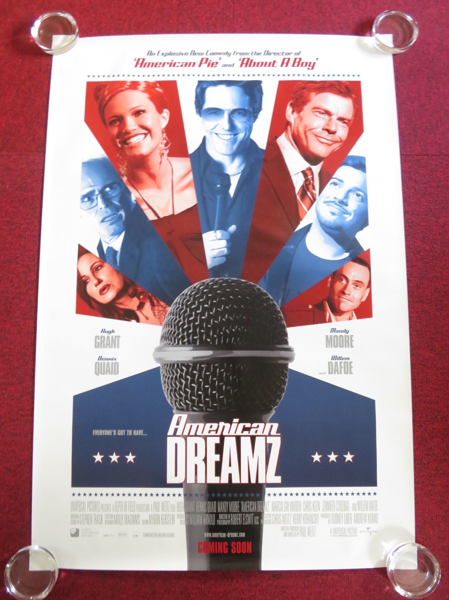 AMERICAN DREAMZ US ONE SHEET ROLLED POSTER HUGH GRANT DENNIS QUAID 2006 - Rendezvous Cinema