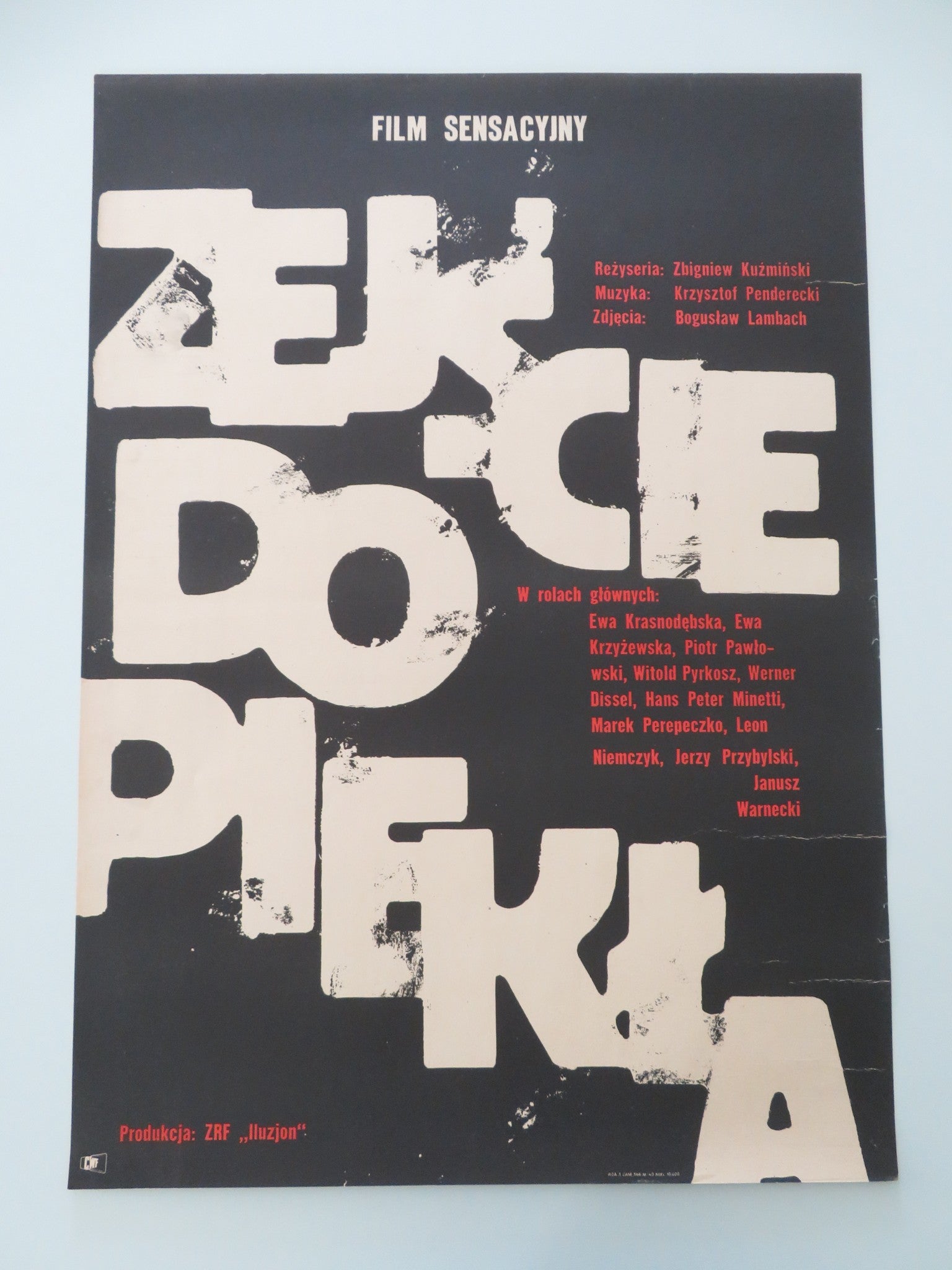 ZEJSCIE DO PIEKLA POLISH POSTER ROLLED PIOTR PAWLOWSKI WITOLD PYRKOSZ 1966 - Rendezvous Cinema