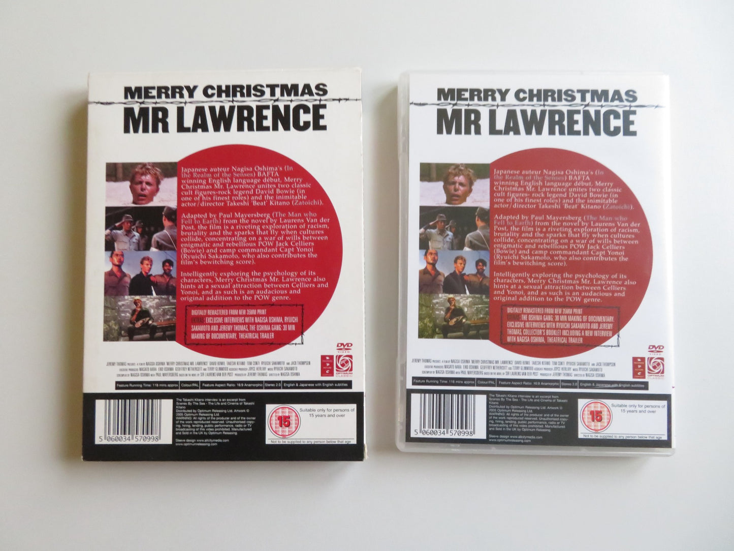 MERRY CHRISTMAS MR. LAWRENCE (DVD) DAVID BOWIE TOM CONTI 1983 REGION 2