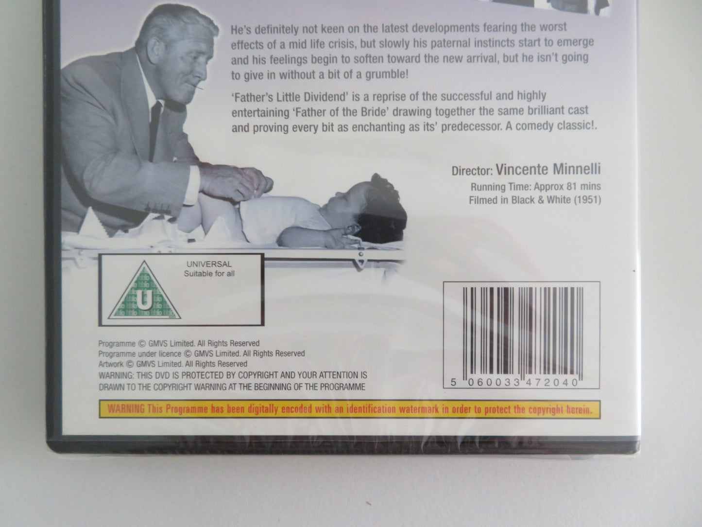 FATHER'S LITTLE DIVIDEND (DVD) SPENCER TRACY ELIZABETH TAYLOR 1951 REGION 2 - Rendezvous Cinema