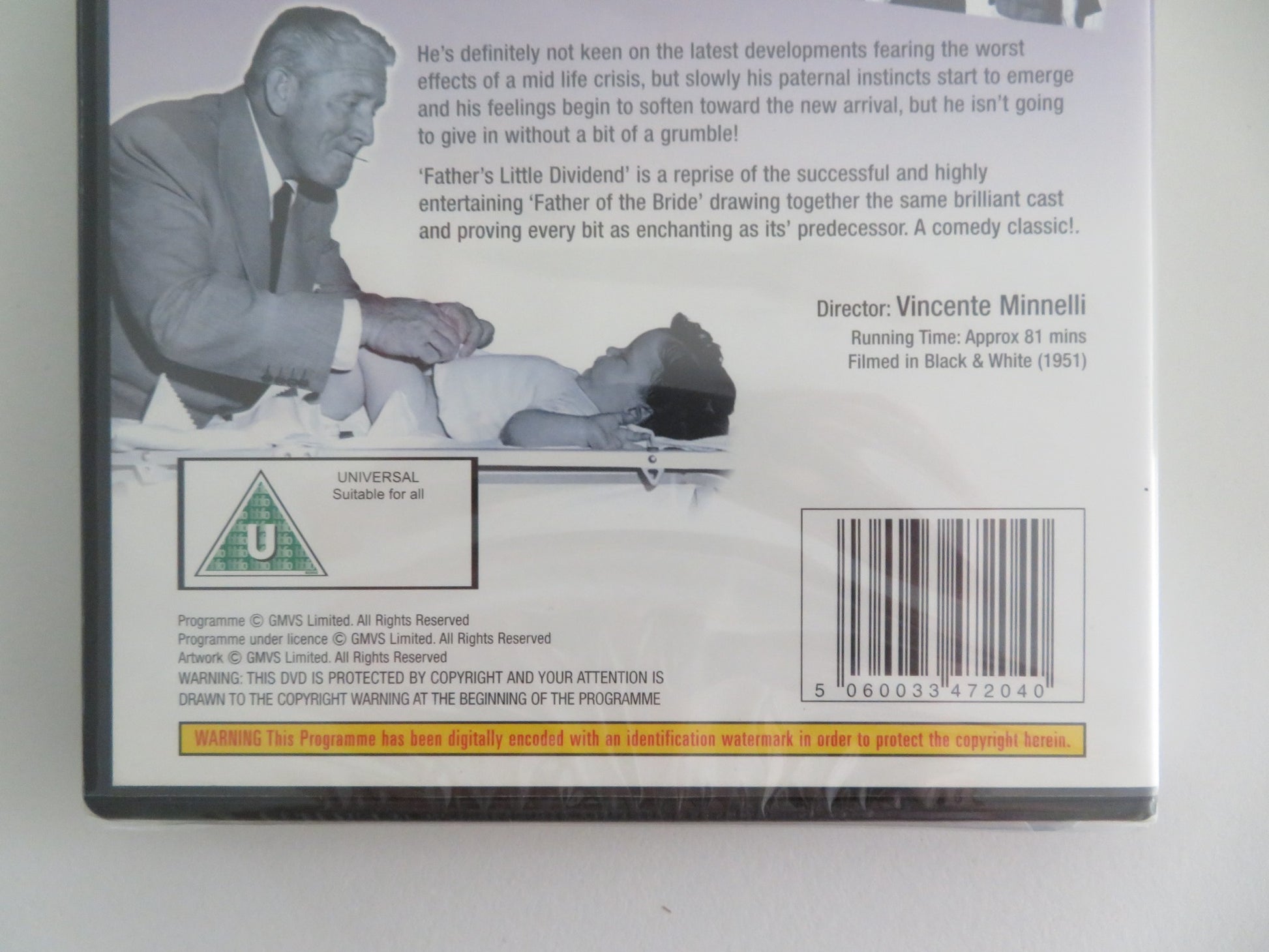 FATHER'S LITTLE DIVIDEND (DVD) SPENCER TRACY ELIZABETH TAYLOR 1951 REGION 2 - Rendezvous Cinema
