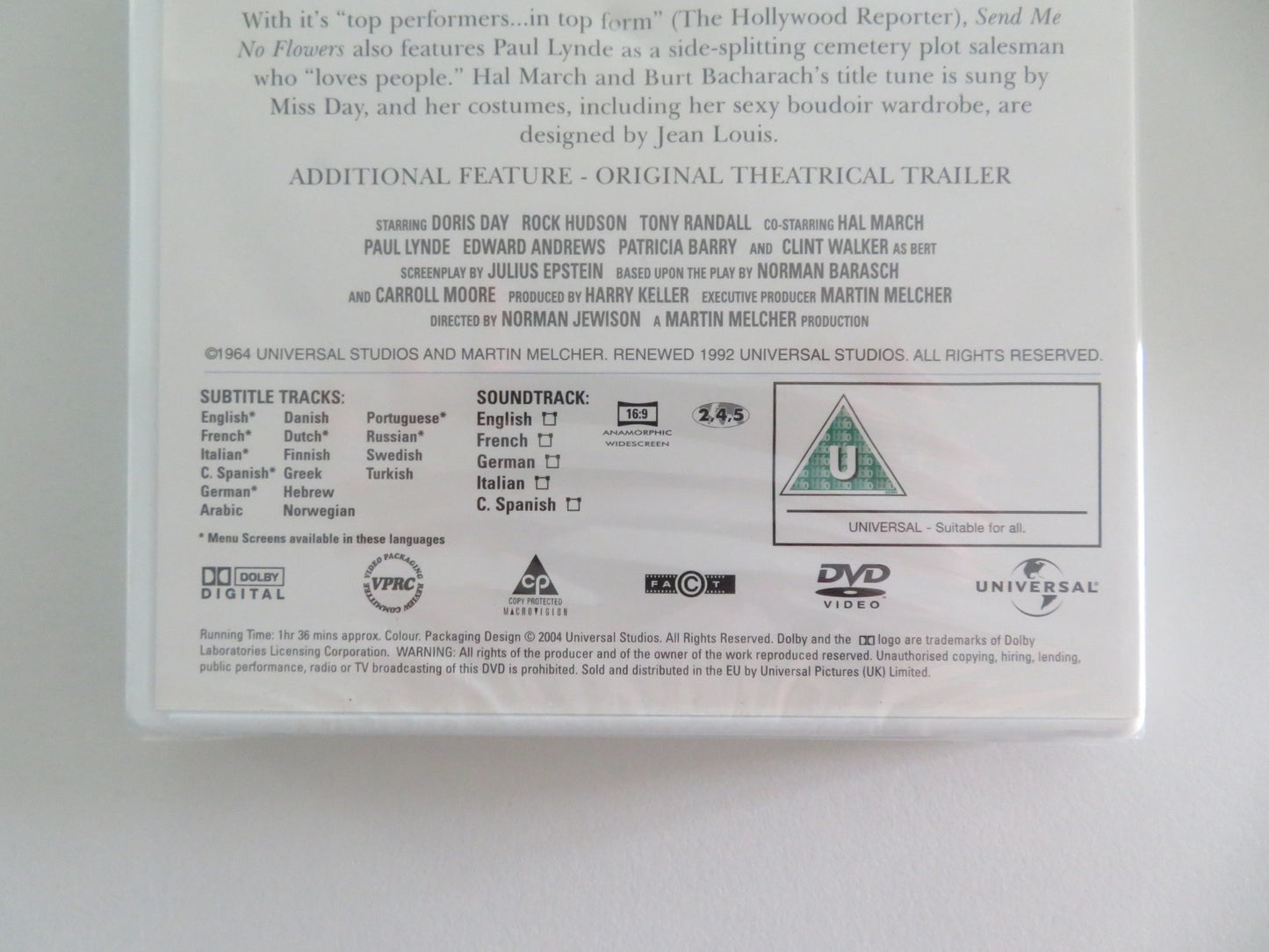 SEND ME NO FLOWERS (DVD) DORIS DAY ROCK HUDSON 1964 REGION 2,4,5 - Rendezvous Cinema