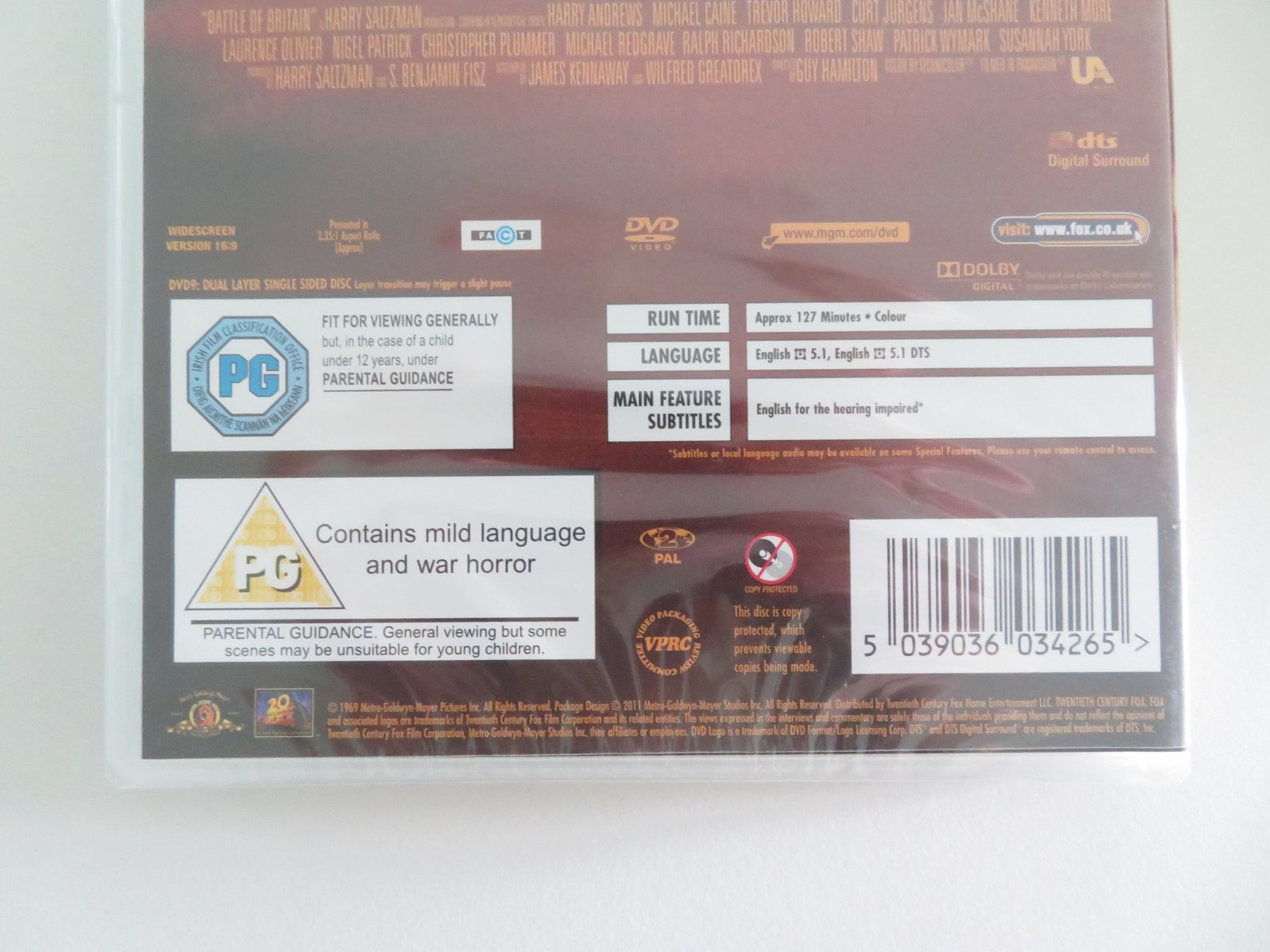 BATTLE OF BRITAIN (DVD) HARRY ANDREWS MICHAEL CAINE 1969 REGION 2 - Rendezvous Cinema