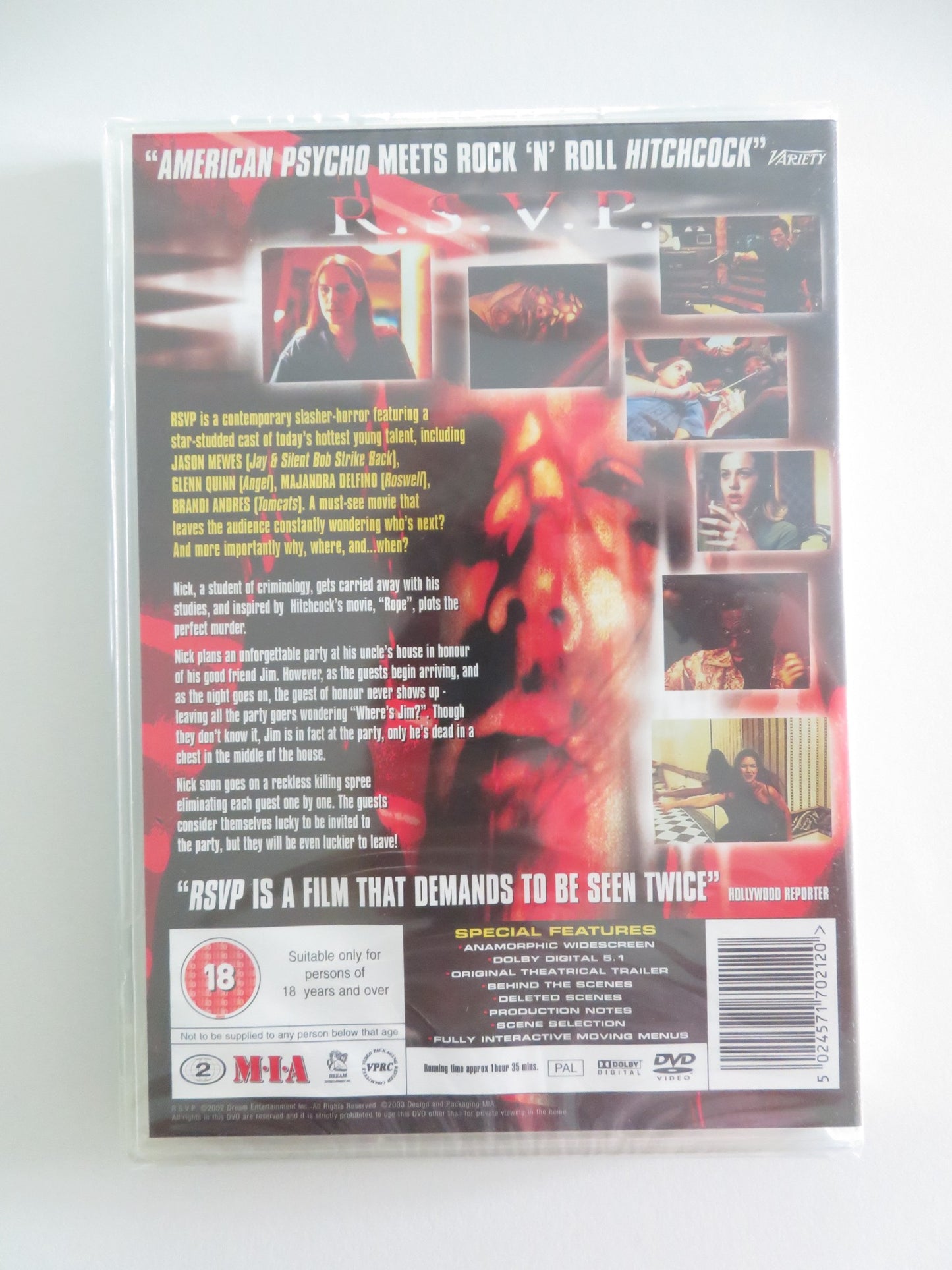 R.S.V.P. (DVD) GLENN QUINN RICK OTTO 2002 REGION 2 - Rendezvous Cinema