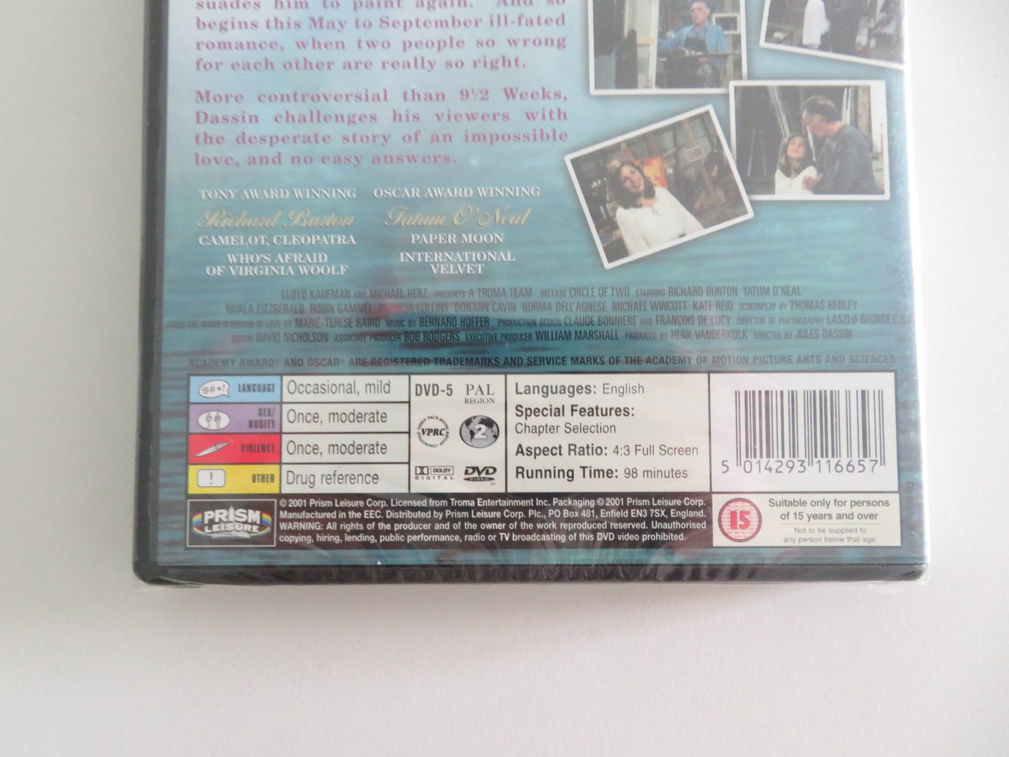 CIRCLE OF TWO / OBSESSION (DVD) RICHARD BURTON TATUM O'NEAL 1980 REGION 2