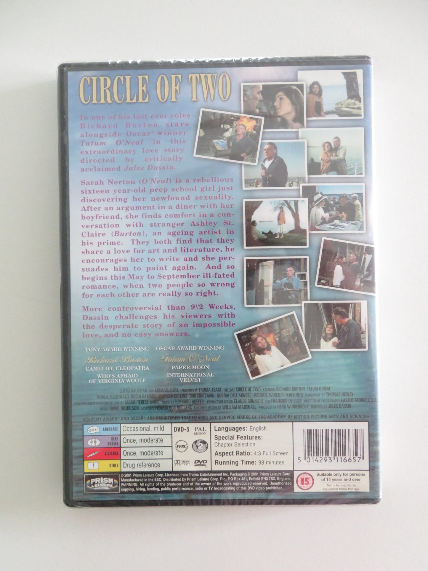 CIRCLE OF TWO / OBSESSION (DVD) RICHARD BURTON TATUM O'NEAL 1980 REGION 2