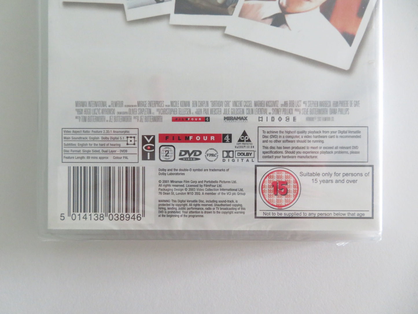 BIRTHDAY GIRL (DVD) NICOLE KIDMAN BEN CHAPLIN 2001 REGION 2 - Rendezvous Cinema