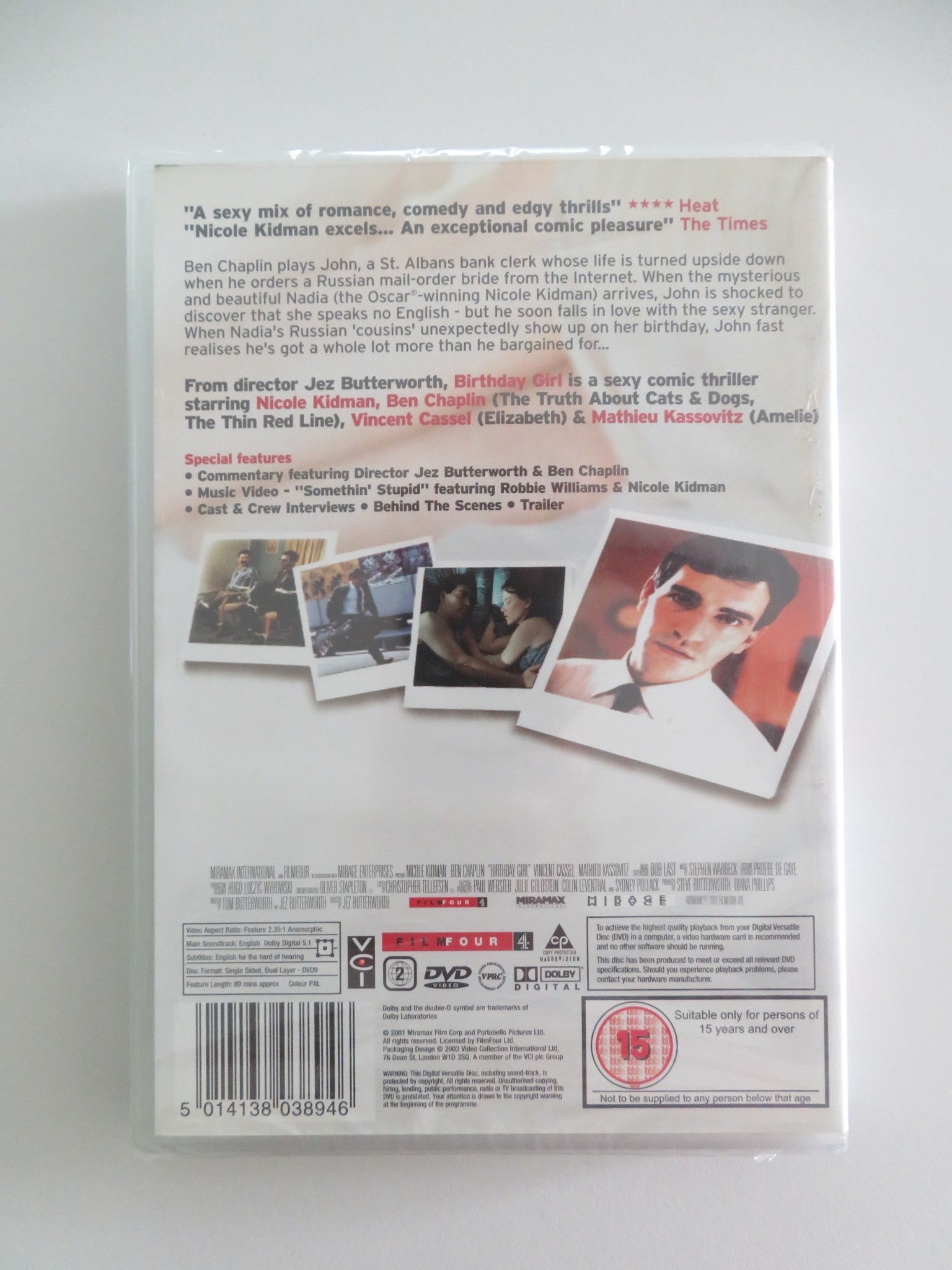 BIRTHDAY GIRL (DVD) NICOLE KIDMAN BEN CHAPLIN 2001 REGION 2 - Rendezvous Cinema