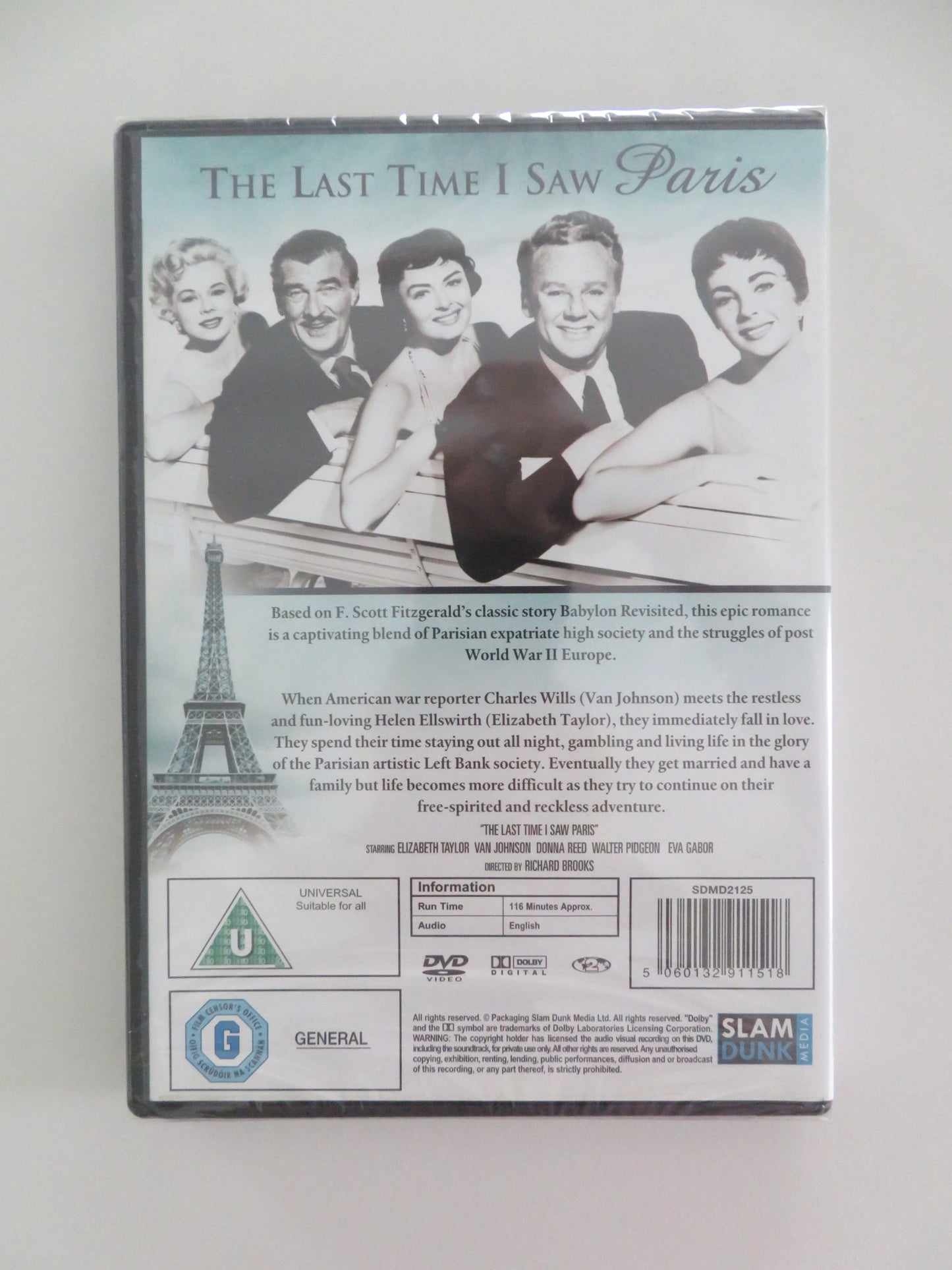 THE LAST TIME I SAW PARIS (DVD) ROGER MOORE ELIZABETH TAYLOR 1954 REGION 2 - Rendezvous Cinema
