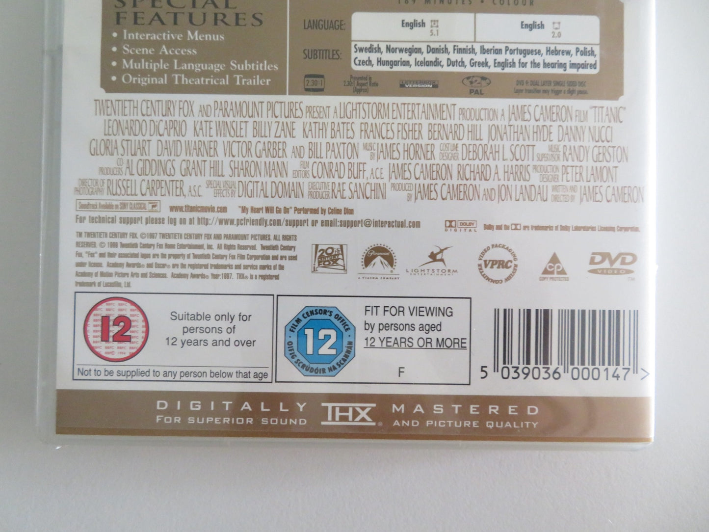 TITANIC (DVD) LEONARDO DECAPRIO KATE WINSLET 1997 REGION 2 - Rendezvous Cinema
