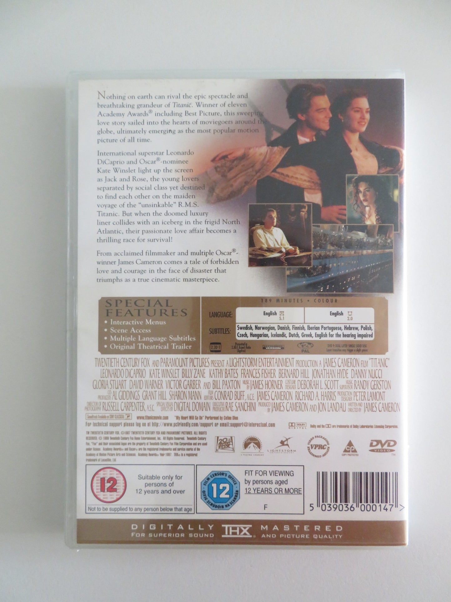TITANIC (DVD) LEONARDO DECAPRIO KATE WINSLET 1997 REGION 2 - Rendezvous Cinema