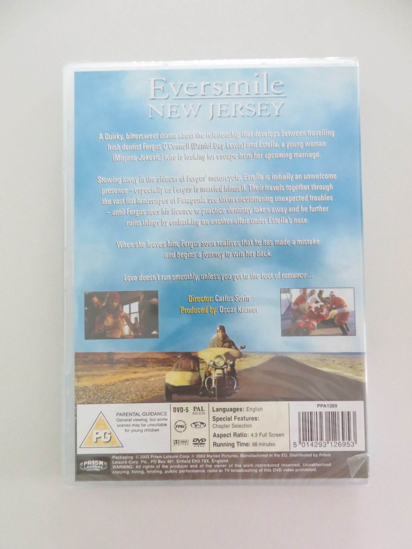 EVERSMILE NEW JERSEY (DVD) DANIEL DAY-LEWIS MIRJANA JOKOVIC 1989 REGION 2
